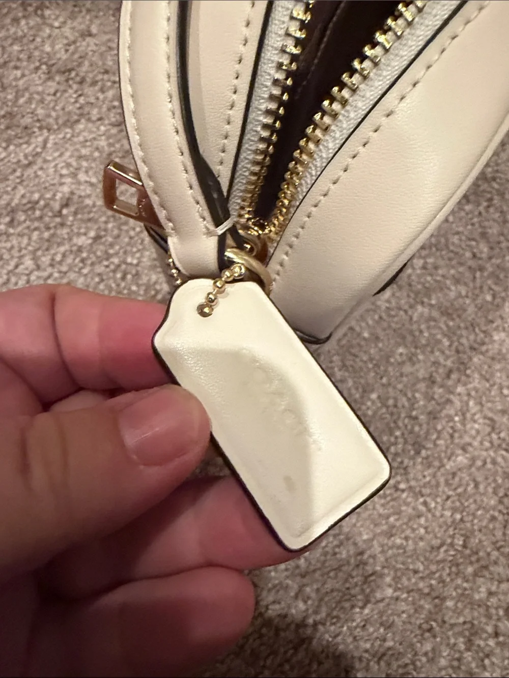 Coach Chalk Pebble Canvas Small Crossbody Bag